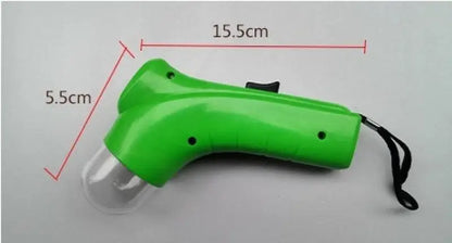 Green plastic bug catcher for Pet Food Catapult Feeder Funny Dog Toy with wrist strap