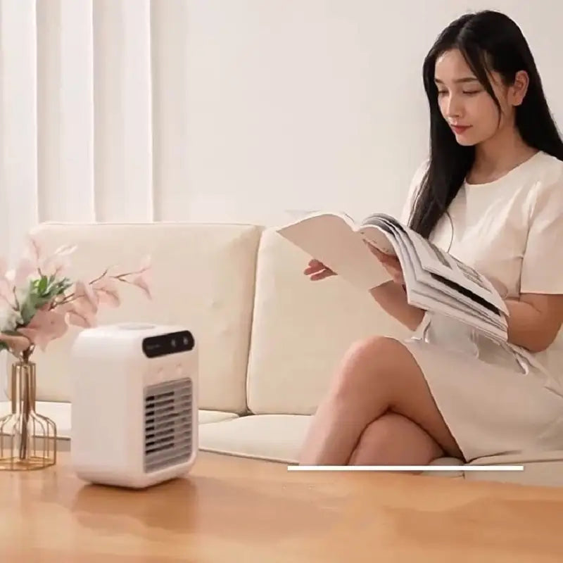 Portable Air Cooler Fan and Water Cooling Fan for Home and Car - Ivory White / L7 Humidifying Air Cooler - Air