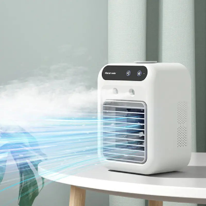 Portable Air Cooler Fan and Water Cooling Fan for Home and Car - Ivory White / L7 Humidifying Air Cooler - Air