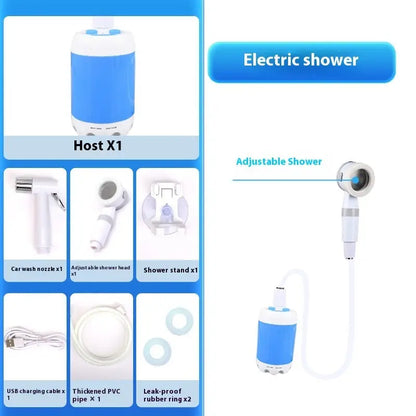 Portable Electric Outdoor Camping Shower Gadgets Waterproof - Basic car wash nozzle / USB - outdoor