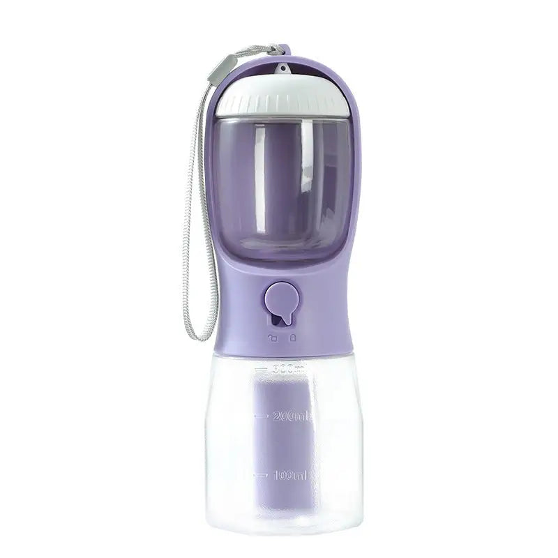 Purple and clear Portable Small Multi-Functional Pet Cups for Pets Supplies