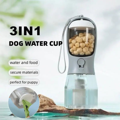 Portable small multi-functional pet cups for easy dog food and water dispensing