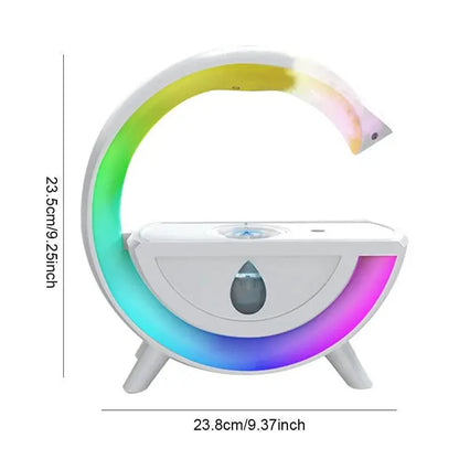 RGB Night Light Water Droplet Sprayer Anti-Gravity Air Humidifier - White / USB - 369