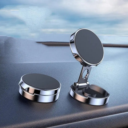 Strong Magnetic Rotation Height Adjustable Car Phone Holder - Silver - phone