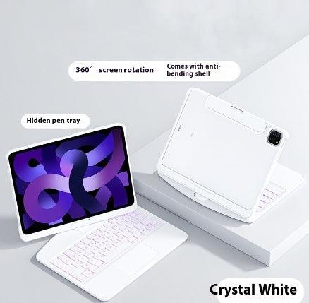 Swivel Keyboard Clear Case For IPad Smart Trackpad Bluetooth 360