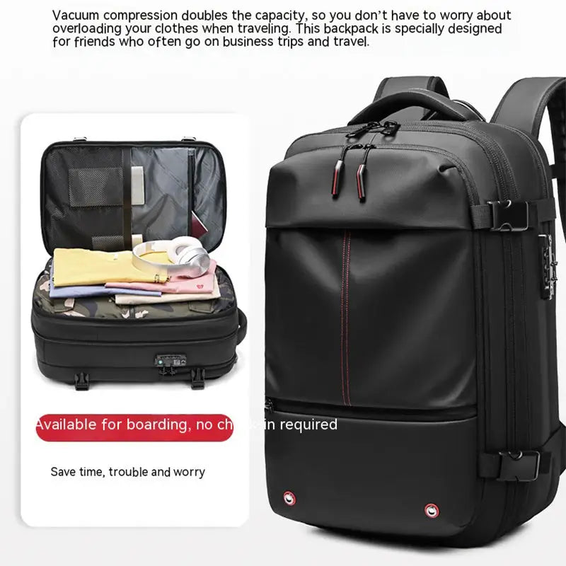 Travel Backpack Men’s Business Multifunction Computer Bag Large Capacity - Travel Backpack