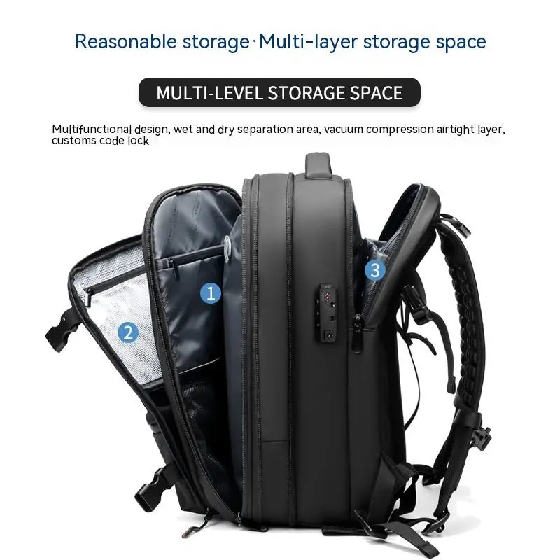 Travel Backpack Men’s Business Multifunction Computer Bag Large Capacity - Travel Backpack