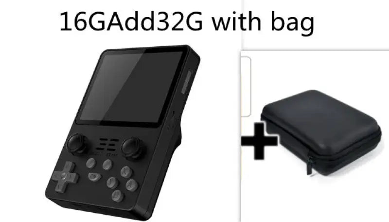 Upgraded HD IPS Nostalgic Handheld Joystick Arcade Game - Black / 16GAdd32G with bag - game