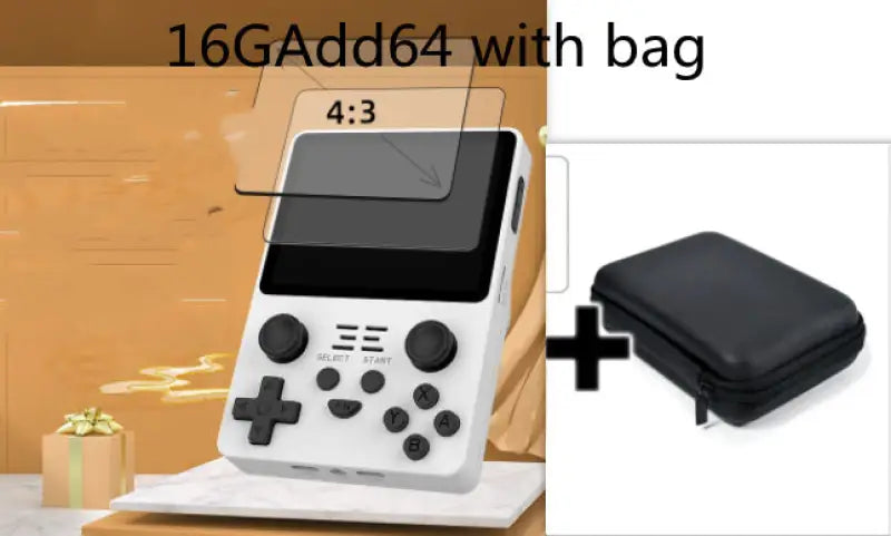 Upgraded HD IPS Nostalgic Handheld Joystick Arcade Game - White / 16GAdd64 with bag - game