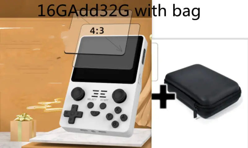 Upgraded HD IPS Nostalgic Handheld Joystick Arcade Game - White / 16GAdd32G with bag - game