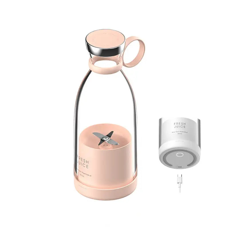 USB Magnetic Charging Mini Juicing Cup for Portable Travel - USB Style Pink - Portable