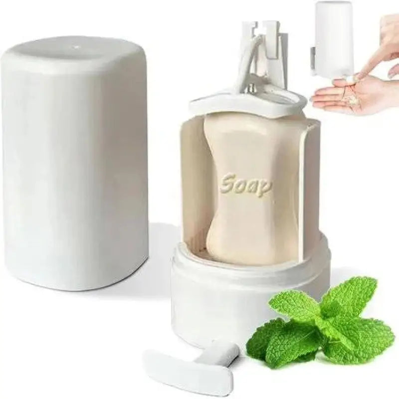 Wall Mounted Dry Organizer Soap Grinder Dispenser Soap Box - White - Soap Grinder Dispenser