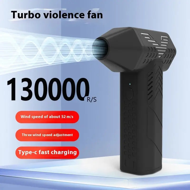 Wireless Handheld Portable Violent Turbo Fan for Outdoor - 130000 Basic With Single Head / 144 × 98 × 43 - outdoor