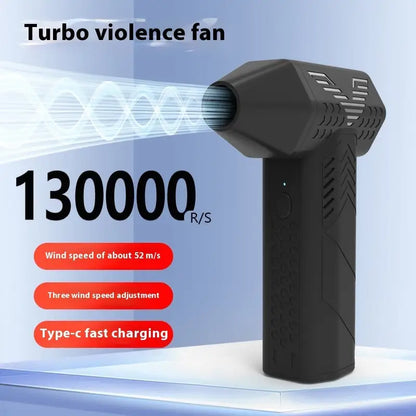 Wireless Handheld Portable Violent Turbo Fan for Outdoor - 130000 Basic With Single Head / 144 × 98 × 43 - outdoor