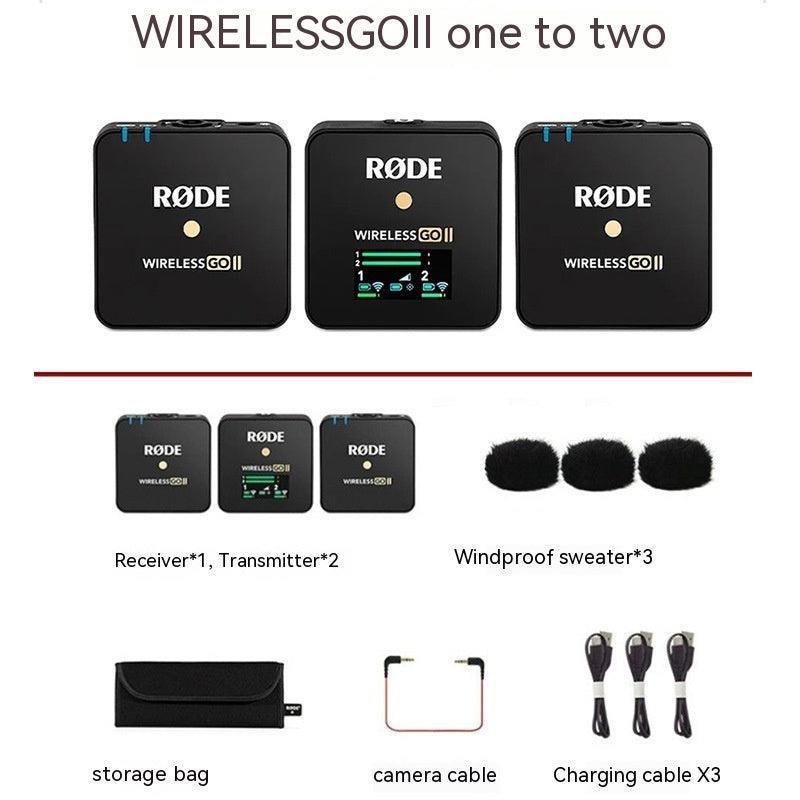 Wireless Microphone 2 Generation SLR Camera And Phone Collar Clip Type 1 Drag 2 - GOII One Drag Two - 369